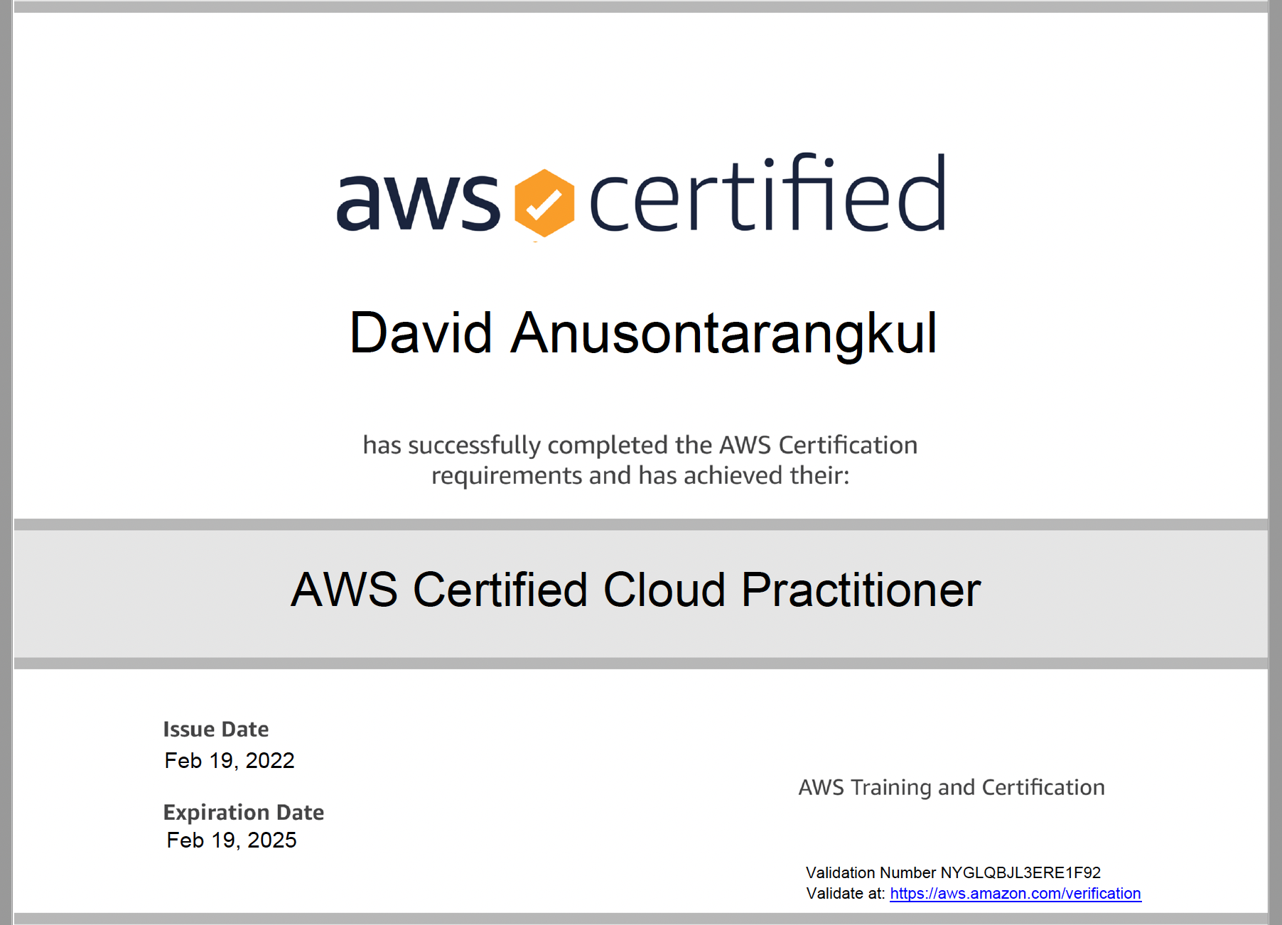 AWS Certified Cloud Practitioner